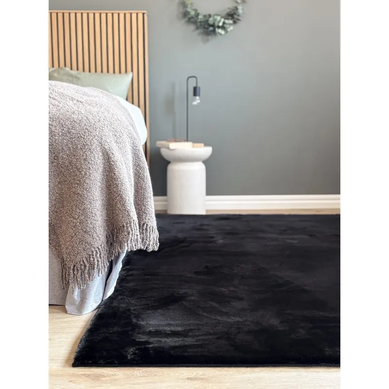 Ryamatta Heaven - 120x170 cm, Svart - Textil & mattor - Mattor - Modern matta - Ryamatta & luggmatta