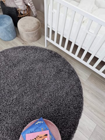 Lounge Ryamatta 200 cm Rund - Grafit - Textil & mattor - Mattor - Modern matta - Ryamatta & luggmatta