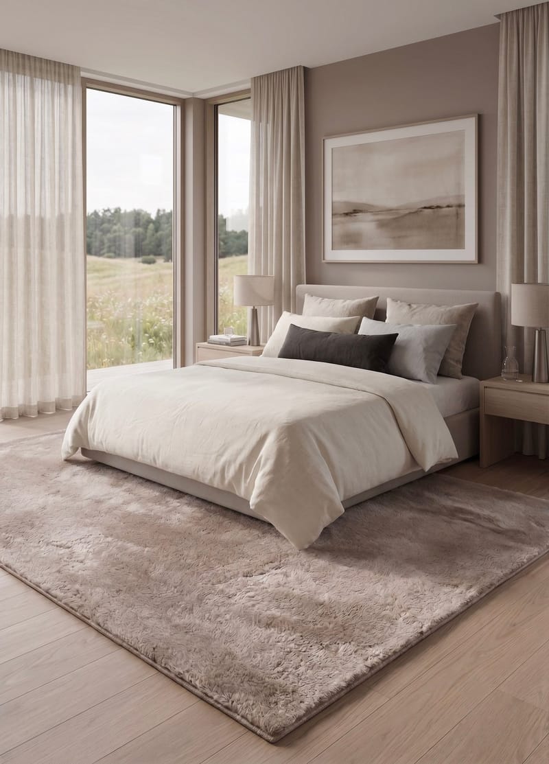 Maskinvävd Matta Novelle 200x290 cm - Linne - Textil & mattor - Mattor - Modern matta - Ryamatta & luggmatta