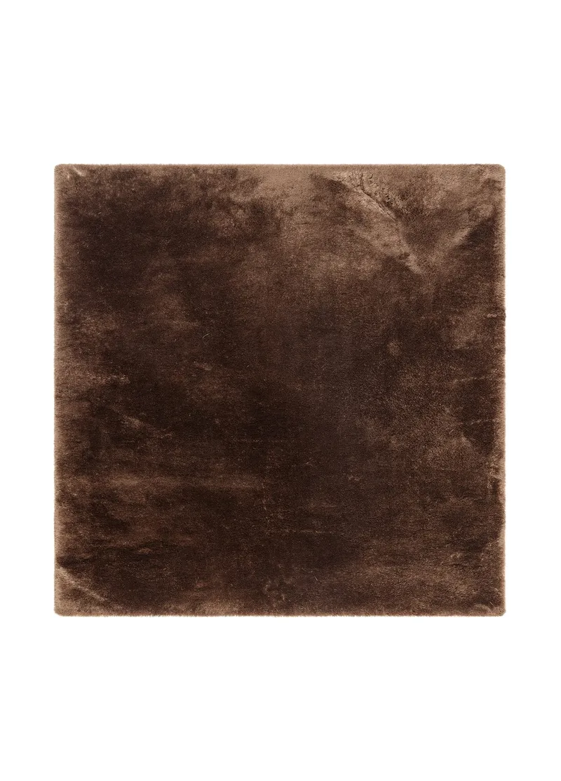 Maskinvävd Matta Novelle Kravdratisk 240x240 cm, Choklad