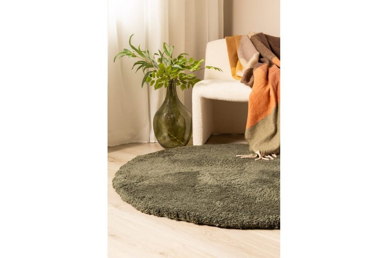 Ryamatta Royal Deluxe Rund - 120x120 cm, Emerald Green - Textil & mattor - Mattor - Modern matta - Ryamatta & luggmatta