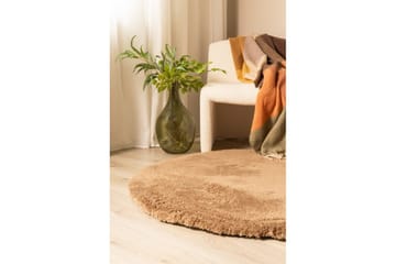 Ryamatta Royal Deluxe Rund - 120x120 cm, Mocca - Textil & mattor - Mattor - Modern matta - Ryamatta & luggmatta