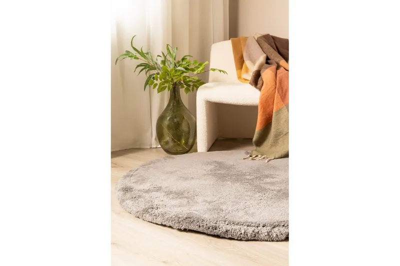 Ryamatta Royal Deluxe Rund - 160x160 cm, Grey - Textil & mattor - Mattor - Modern matta - Ryamatta & luggmatta