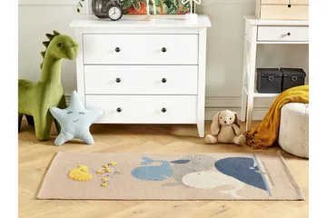 Seai Bomullsmatta 80x150 cm - Beige - Textil & mattor - Barntextilier - Barnmatta & lekmatta