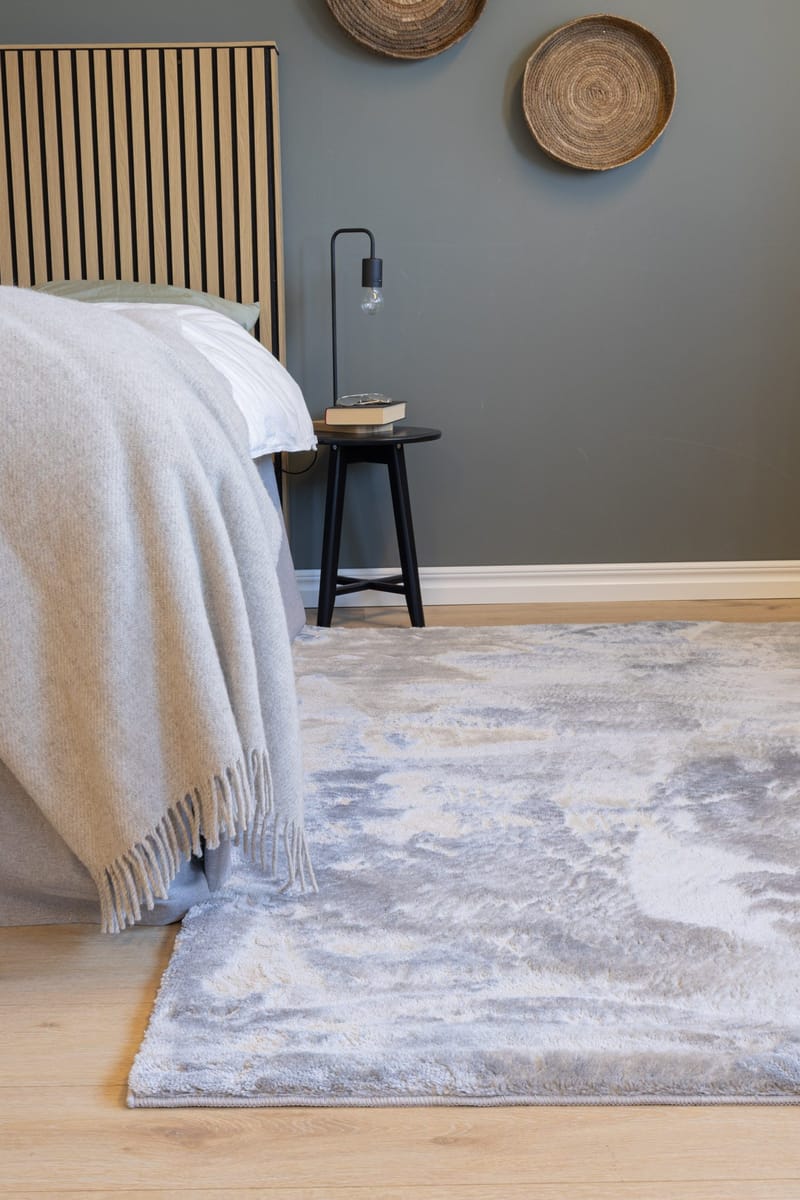 Cozy Ryamatta 110x160 cm Rektangulär - Silver - Textil & mattor - Mattor - Modern matta - Ryamatta & luggmatta