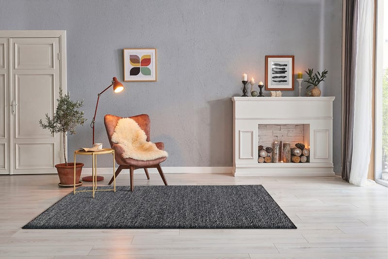 Skagen Ullmatta 140x200 cm Rektangulär - Grafitmelange - Textil & mattor - Mattor - Modern matta - Ullmatta