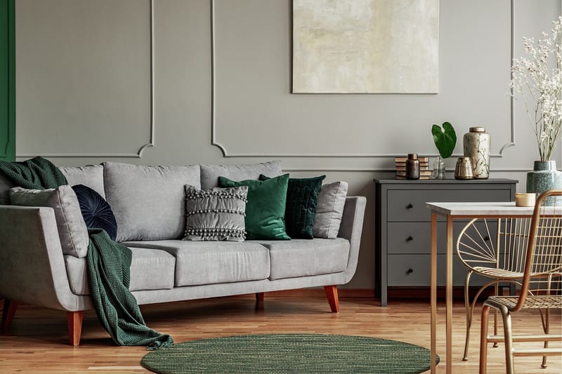 Skagen Ullmatta 200 cm Rund - Grönmelange - Textil & mattor - Mattor - Modern matta - Ullmatta