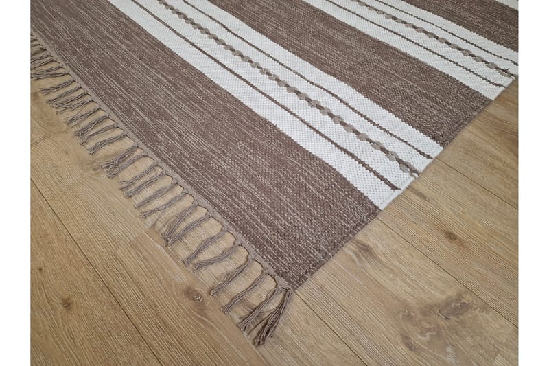 Sund Bomullsmatta 75x150 cm Oval - Mörkbeige - Textil & mattor - Mattor - Modern matta - Bomullsmatta