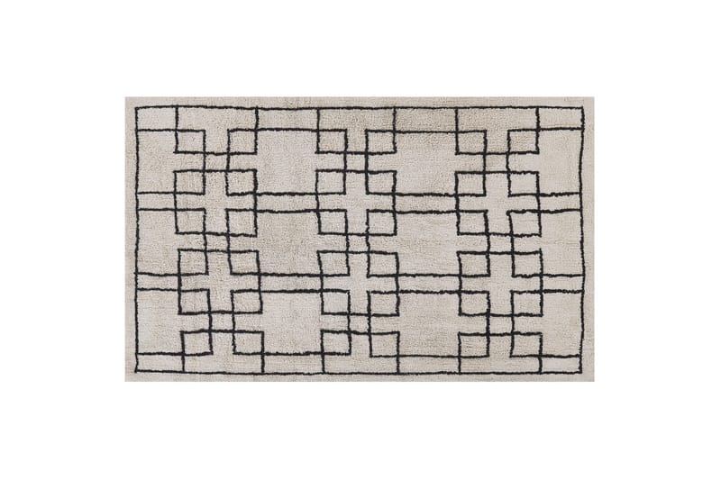 Turhal Ryamatta 140x200 cm - Beige - Textil & mattor - Mattor - Modern matta - Bomullsmatta