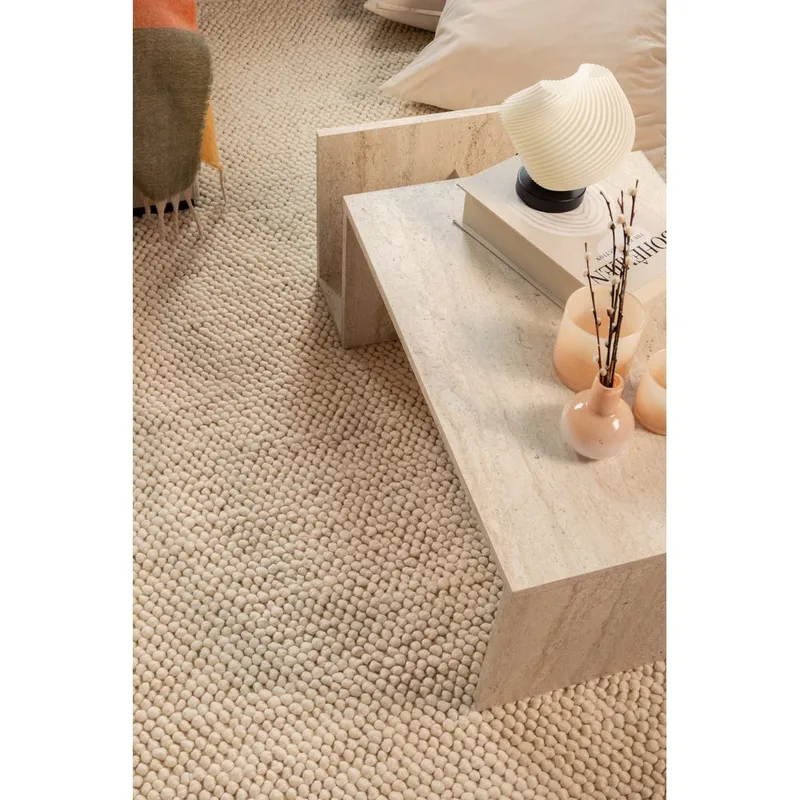 Ullmatta Bubble - 200x300 cm, Creme - Textil & mattor - Mattor - Modern matta - Ullmatta