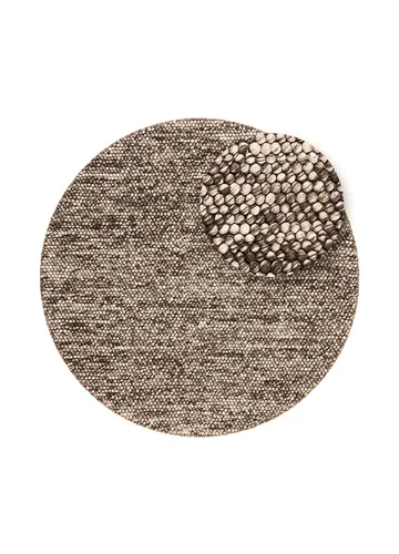Handvävd Matta Bubble Rund 240 cm - Choklad Melange - Textil & mattor - Mattor - Modern matta - Ullmatta