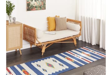 Varser Bomullsmatta 80x300 cm - Blå - Textil & mattor - Mattor - Modern matta - Bomullsmatta