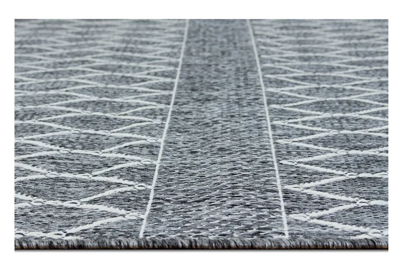 Madrid Bell Flatvävd Matta 80x340 - Grå/Vit - Textil & mattor - Mattor - Flatvävda mattor