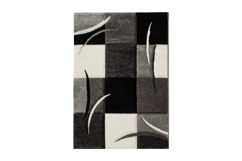 London Patch Friezematta 200x290, Svart