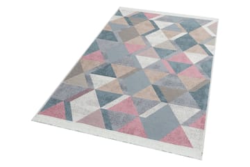 Mihriban Matta 160x230 cm - Blå/Rosa/Beige/Grå/Bomull - Textil & mattor - Mattor - Flatvävda mattor