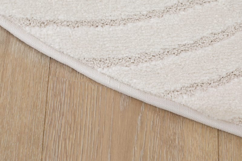 Maskinvävd Matta Genova Zen Rund 120 cm - vit - Textil & mattor - Mattor - Modern matta - Wiltonmattor
