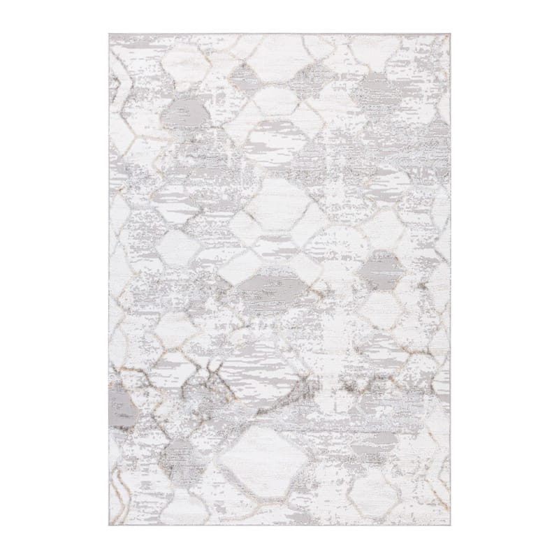 Matta Vanor 133x190 cm - Silver/vit - Textil & mattor - Mattor - Modern matta - Wiltonmattor