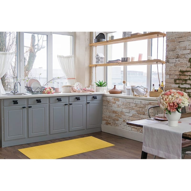 Plastmatta Hilma Plain - 70x300 cm, Gul - Textil & mattor - Mattor - Modern matta - Wiltonmattor