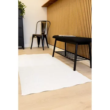 Plastmatta Hilma Plain - 150x220 cm, Vit - Textil & mattor - Mattor - Modern matta - Wiltonmattor