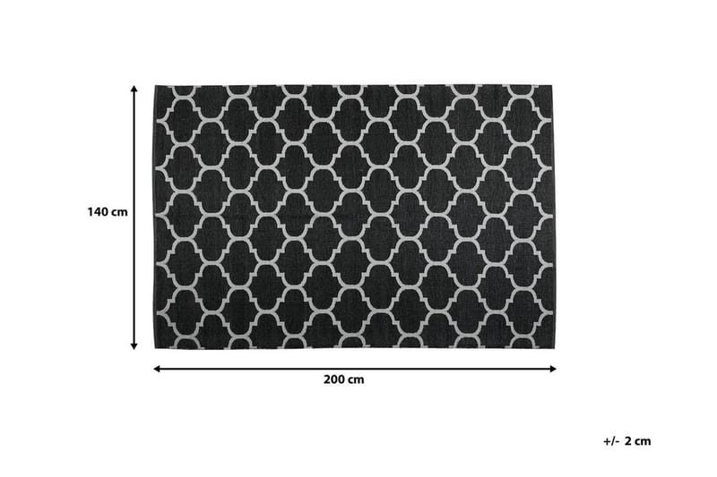 Aladana Matta 140|200 cm - Svart - Textil & mattor - Mattor - Utomhusmattor - Balkongmatta & altanmatta