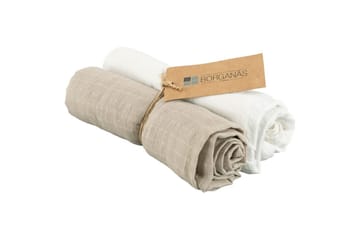 Muslinwrap 2-Pack - Vit/Sand (70 x 70 cm) - Textil & mattor - Barntextilier