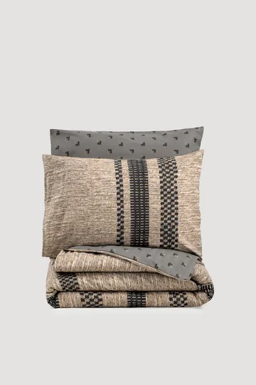 Astryn Bäddset 140x200 cm - Brun Svart Grå - Textil & mattor - Sängkläder - Bäddset & påslakanset
