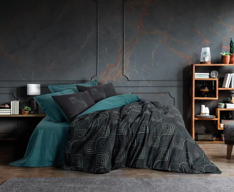 Marionis Bäddset 240x220 cm - Petrolblå - Textil & mattor - Sängkläder - Bäddset & påslakanset