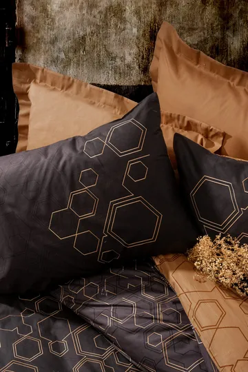 Marteby Bäddset 140x200 cm - Koppar Svart - Textil & mattor - Sängkläder - Bäddset & påslakanset