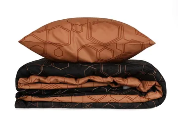 Marteby Bäddset 140x200 cm - Koppar Svart - Textil & mattor - Sängkläder - Bäddset & påslakanset