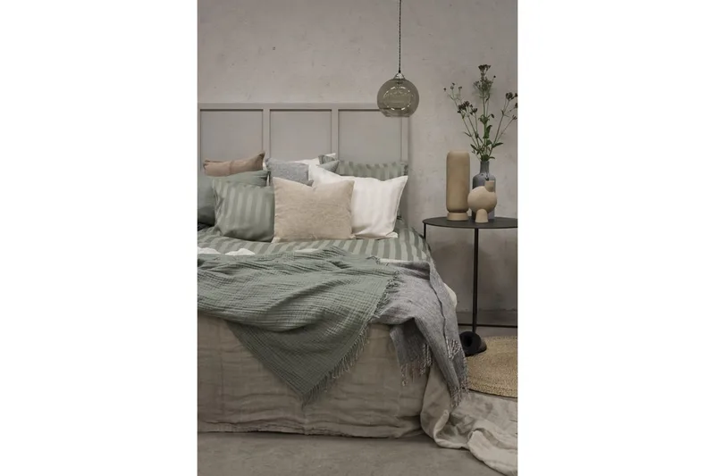 Påslakanset Enkelsäng 2-Dels Satin - Grön - Textil & mattor - Sängkläder - Bäddset & påslakanset