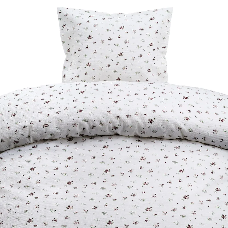 Påslakanset Enkelsäng 2-Dels Set Anna - Röd - Textil & mattor - Sängkläder - Bäddset & påslakanset
