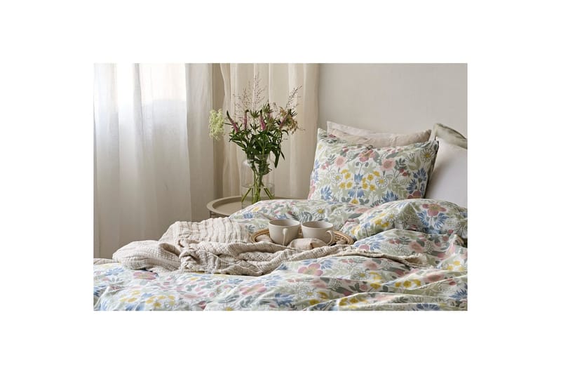 Påslakanset Enkelsäng 2-Dels Sommarblommor Multi - Textil & mattor - Sängkläder - Bäddset & påslakanset