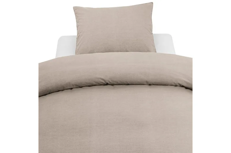 Påslakanset Enkelsäng 2-Dels Washed - Brun - Textil & mattor - Sängkläder - Bäddset & påslakanset