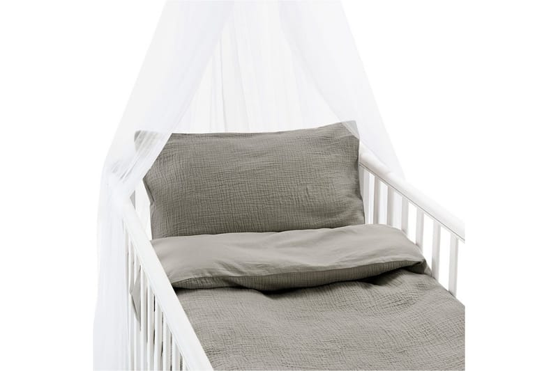 Påslakanset till Spjälsäng 2-Dels Rolling - Grå - Textil & mattor - Sängkläder - Bäddset & påslakanset