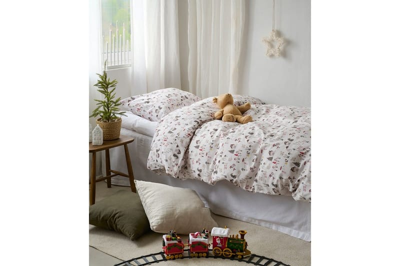 Påslakanset Enkelsäng 2-Dels Fingal Jul Vit - Vit - Textil & mattor - Sängkläder - Bäddset & påslakanset
