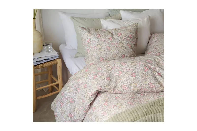 Påslakanset Enkelsäng 2-Dels Floret Sand - Brun - Textil & mattor - Sängkläder - Bäddset & påslakanset