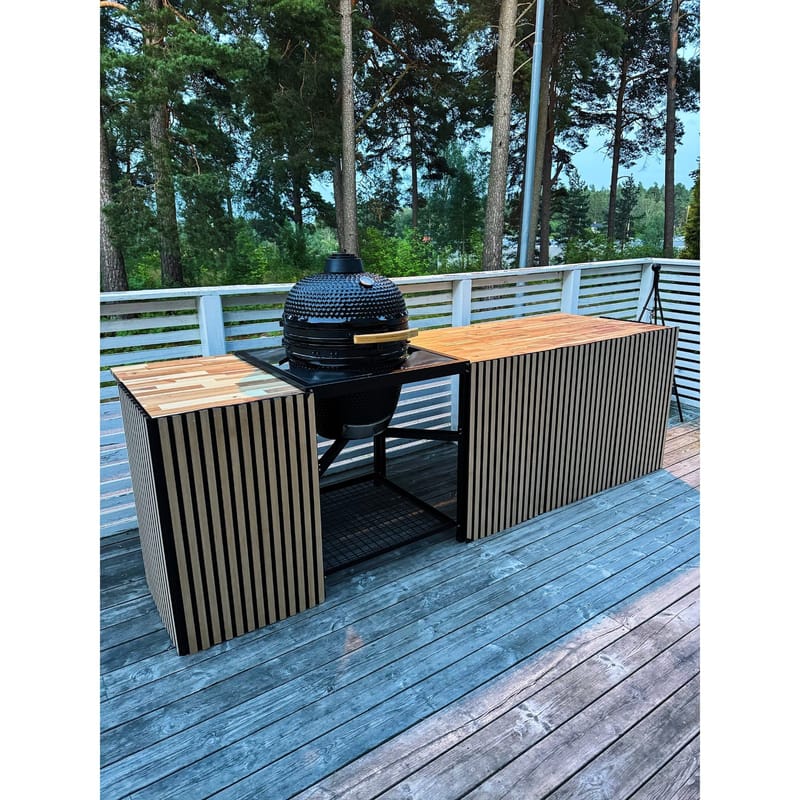 Kamado Grill | Keramisk Grill BBQ | Ø45 cm  | Svart - Trädgård & spabad - Grillar & matlagning utomhus - Kolgrillar - Klotgrillar