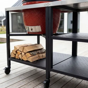 Utekök Kamadogrill AU-21 (47 cm) – Vinröd | Keramisk grill med integrerad arbetsstation - Trädgård & spabad - Grillar & matlagning utomhus - Kolgrillar - Klotgrillar