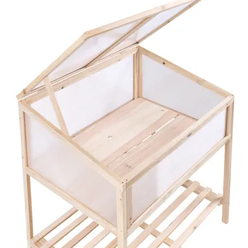 Växthus För Balkong Aranova Granträ 58 cm - Brun/Transparent - Trädgård & spabad - Trädgårdsskötsel - Odling - Planteringskärl & blomkruka - Drivbänk