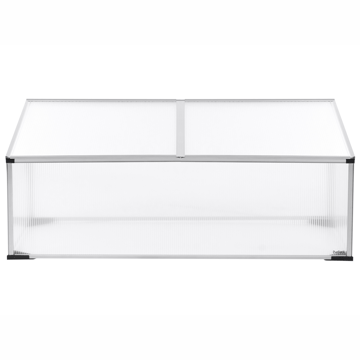 Växthus För Trädgård Serifos 60 cm - Silver/Transparent - Trädgård & spabad - Trädgårdsskötsel - Odling - Planteringskärl & blomkruka - Drivbänk