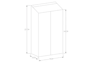Marvell Väggväxthus 157 cm - Antracit - Trädgård & spabad - Trädgårdsskötsel - Växthus - Litet växthus