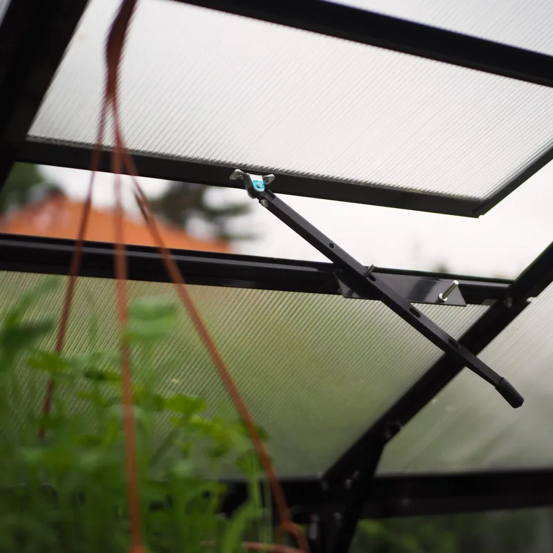 Växthus 6,4 m² | 4 mm säkerhetsglas | 5 års stormgaranti | Svart - Trädgård & spabad - Trädgårdsskötsel - Växthus