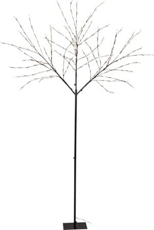 Albero Dekorationsträd belysning 250 cm, svart med vita ljuspunkter