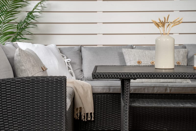 Bentwood Loungegrupp Utomhus 5-sits - Svart/Grå - Utemöbler - Loungemöbler - Soffgrupp utomhus