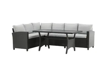 Bentwood Loungegrupp Utomhus 5-sits - Svart/Grå - Utemöbler - Loungemöbler - Soffgrupp utomhus