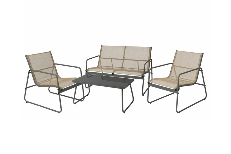 Corpach Soffgrupp Anthracite - Utemöbler - Loungemöbler - Soffgrupp utomhus