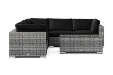 Bahamas utomhus hörnsoffa 5-sits vändbar med bord - Grå - Utemöbler - Loungemöbler - Soffgrupp utomhus