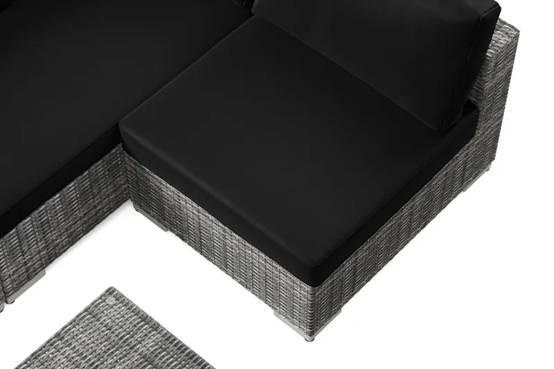 Bahamas utomhus loungegrupp 5-sits med vändbar schäslong och bord - Grå - Utemöbler - Loungemöbler - Soffgrupp utomhus