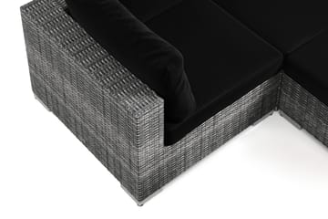 Bahamas utomhus U-soffa 8-sits vändbar divan med öppet avslut och bord med hylla - Grå - Utemöbler - Loungemöbler - Soffgrupp utomhus