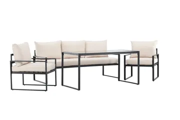Catania Soffgrupp Utomhus 5-sits - Svart - Utemöbler - Loungemöbler - Soffgrupp utomhus